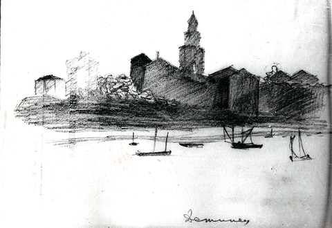 Новгород. Рисунок Д. С. Лихачева. 1938 год