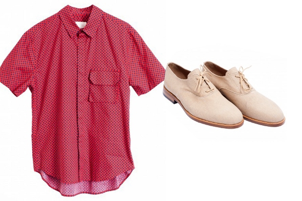 Рубашка Band of Outsiders, ботинки Common Projects.