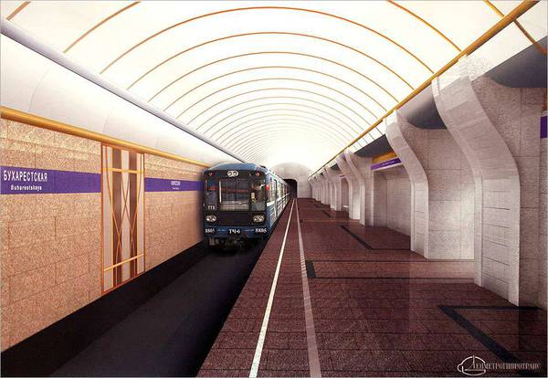 Проект павильона станции «Бухарестская»