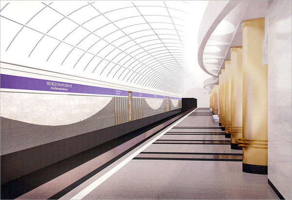 Проект павильона станции «Международная»