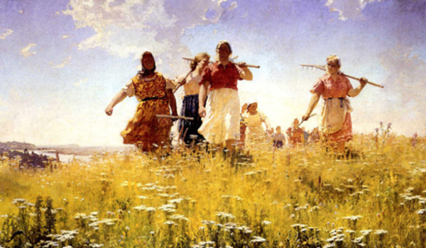 "На мирных полях", 1950. Андрей Мыльников