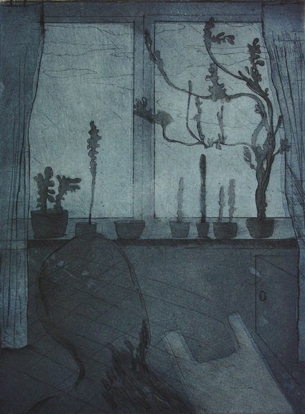 "Пещера", офорт, акватинта