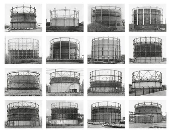 Берндт и Хилла Бехеры. "Газгольдеры. Германия, Великобритания и Франция". (1963–1997)