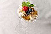 Крем маскарпоне с пюре из маракуйи