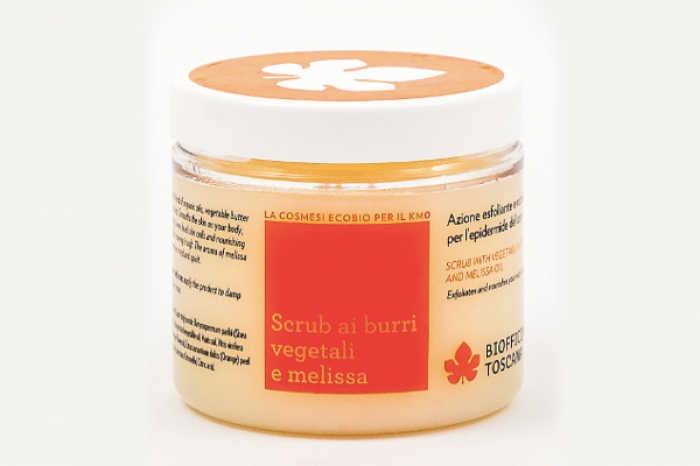 Скраб с оливковым маслом и сахаром Biofficina Toscana пахнет нероли и мелиссой.