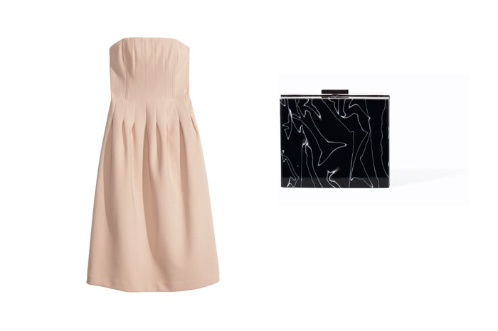 Платье H&M, клатч Zara