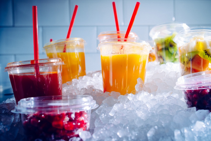 Свежевыжатые соки - гранатовый, апельсиновый