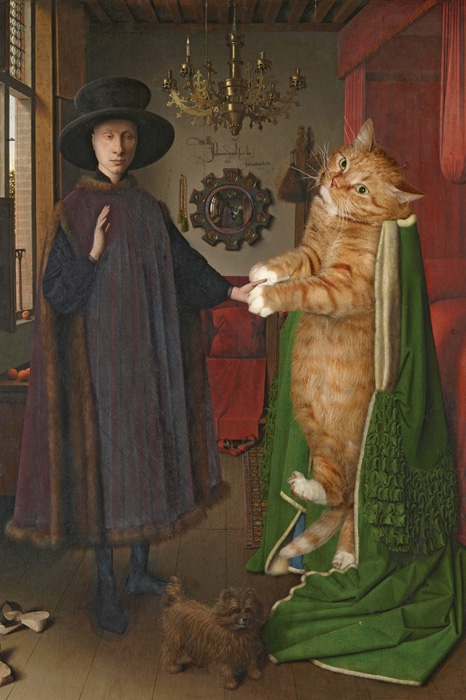 «Портрет кота с Арнольфини» (по мотивам Яна ван Эйка)