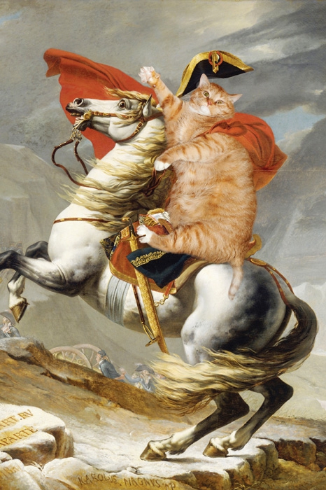 «Кот при пере- ходе через Сен-Бернар» (по мотивам Жака Луи Давида)