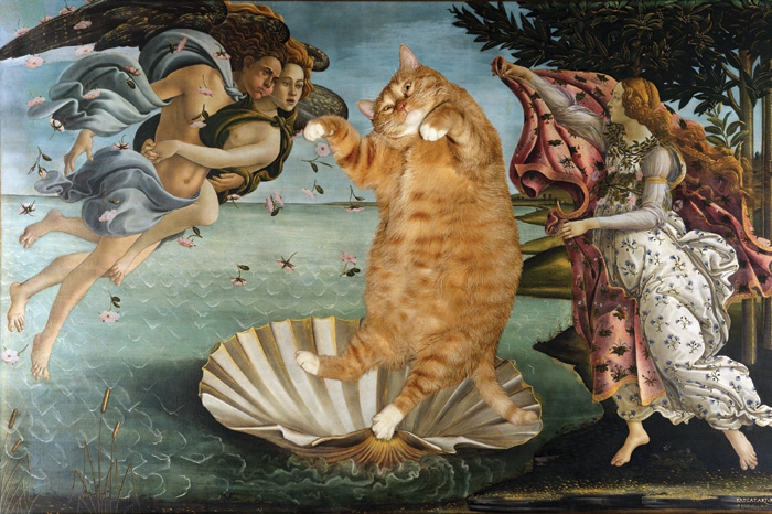 «Рождение кота» (по мотивам Сандро Боттичелли)