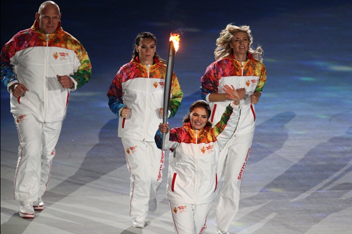 Алина Кабаева, Елена Исинбаева, Мария Шарапова и Александр Карелин.