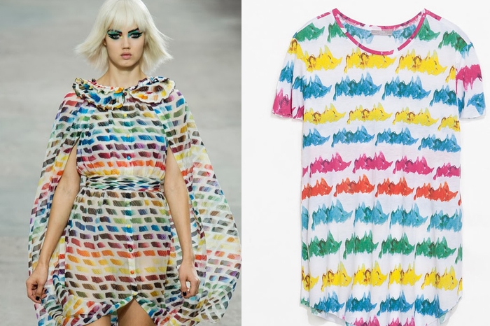 Chanel, около 100 000 рублей; Zara, 999 рублей Как это обычно бывает с принтами главных показов, они выходят за рамки люкса и становятся поводом для