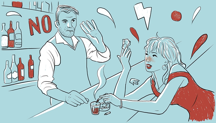 Стадия № 5: «Что значит, мне хватит?» Оборзевший бармен, который еще полчаса назад был пупсиком и душкой, отказывается вам наливать. Подумаешь! Вы