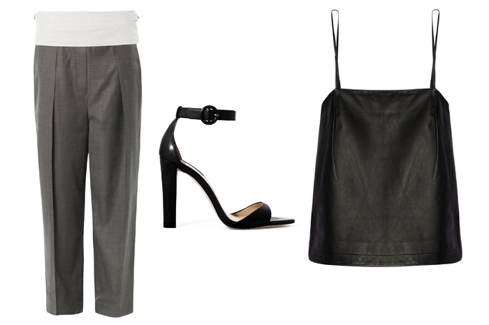 Брюки Alexander Wang, 27 800 рублей; топ Topshop, туфли Zara