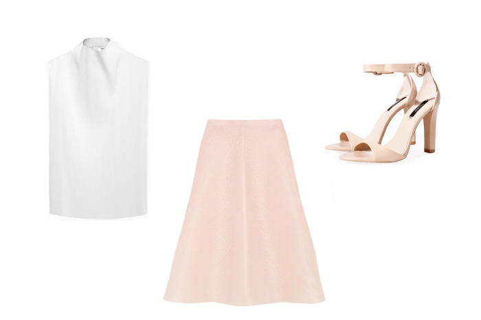 Топ J. W. Anderson, юбка Vika Gazinskaya, босоножки Zara