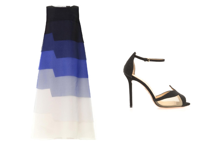 Платья Fendi (Fendi), босоножки Charlotte Olympia