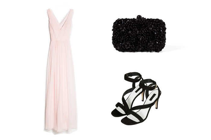 Платье Mango, клатч Zata, туфли Topshop