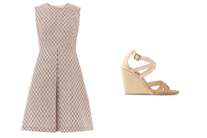 Платье MaxMara (MaxMara), босоножки Chloe (ДЛТ)