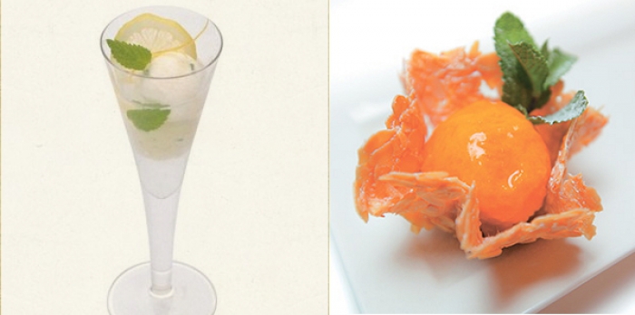 Сорбет Сорбет - это замороженный десерт из сахарного сиропа и фруктового сока или пюре. В "Максимиллианс" можно попробовать клубничный или манговый в