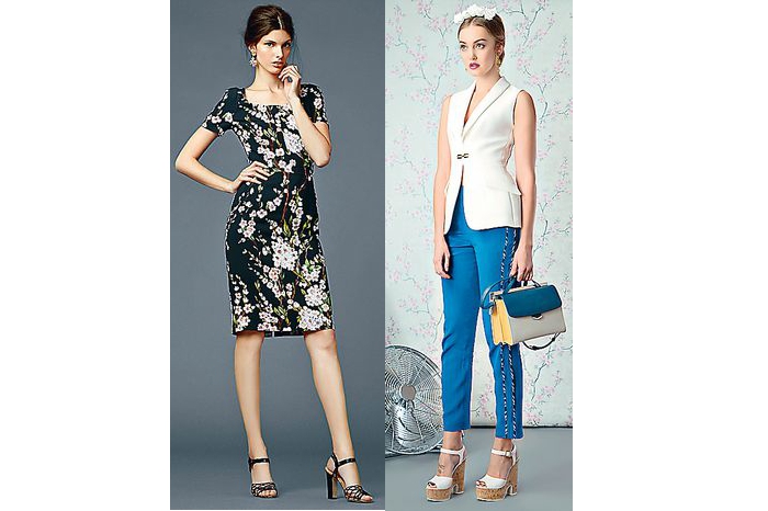 Слева: Платье, Dolce&Gabbana, цена по запросуСправа: Жилет, Fendi, цена по запросу; брюки, Fendi, 39 640 руб., сумка, Fendi Demi Jour, цена по запросу