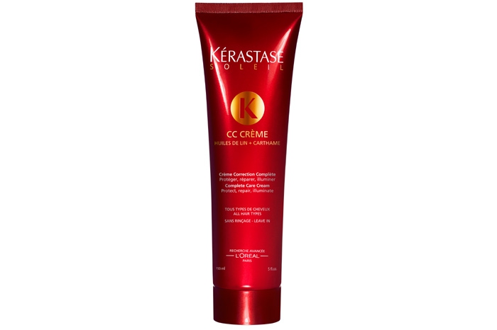 СС Creme, Kerastase Soleil Свершилось: выпущен несмываемый CC-крем для волос. Как и обычные CC-кремы, он противостоит УФ-лучам (наносить можно и на