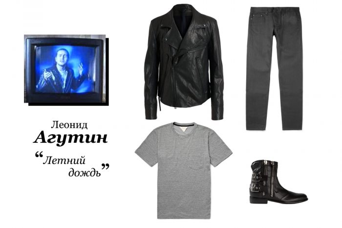 Куртка Ann Demeuleester, джинсы Burberry, футболка Rag & Bone, ботинки Giuseppe Zanotti