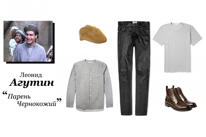 Рубашка Oliver Spencer, джинсы Saint Laurent, ботинки O'keeffee, кепка Asos, футболка James Perse