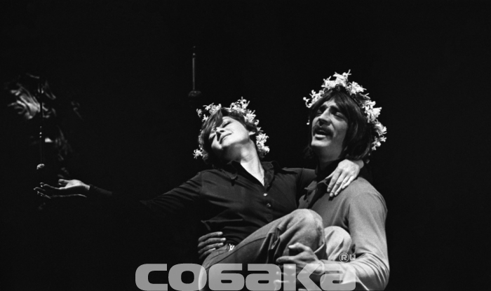 С Михаилом Боярским в спектакле «Интервью в Буэнос-Айресе» Театра имени Ленсовета.