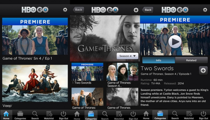 HBO Go Цена: бесплатно Скачать Стриминговое приложение показывает онлайн более 1400 доступных программ, включая свои мини-сериалы за счет которых