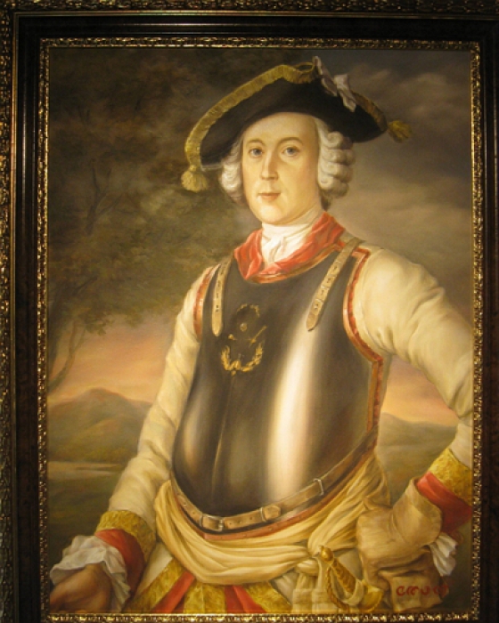 Портрет барона Мюнхгаузена в мундире кирасира, кисти Г. Брукнера, висел в кабинете Сандецкого. — Мне нравится его неунывающая дерзкая натура