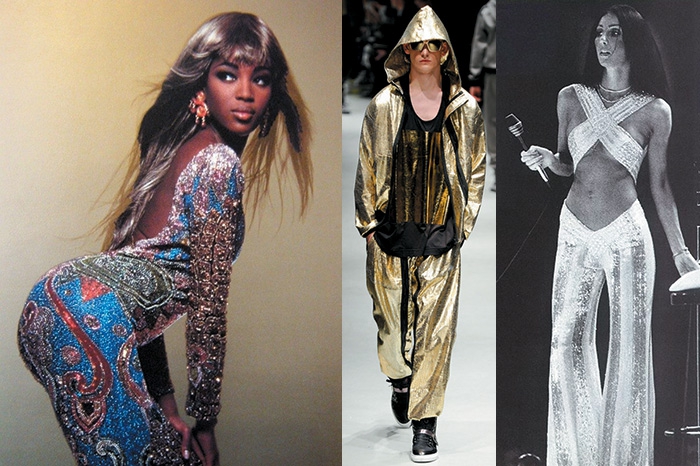 Наоми Кэмпбелл в Atelier Versace, 1994 год; показ Vivienne Westwood, осень-зима 2014; певица Шер