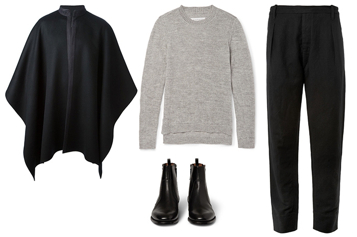 Ermanno Scervino, 57 000 рублей; свитер MM6 Maison Martin Margiela, брюки Сhristophe Lemaire, ботинки Givenchy