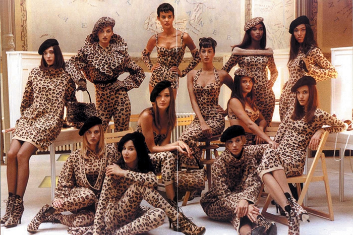 Модели в нарядах от Azzedine Alaia в Vogue 1991 года. Фото Жана-Батиста Мондино