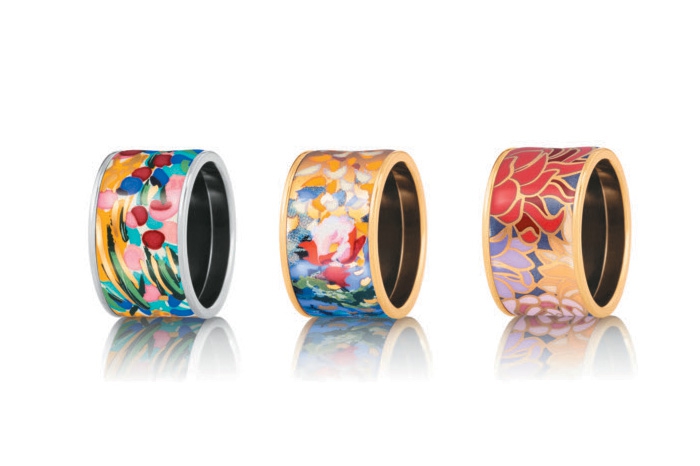 FREYWILLE, «Посвящение Клоду Моне» Десять лет в России FREYWILLE отмечает цветами и золотой пыльцой, которые покрыли три новых дизайна в коллекции