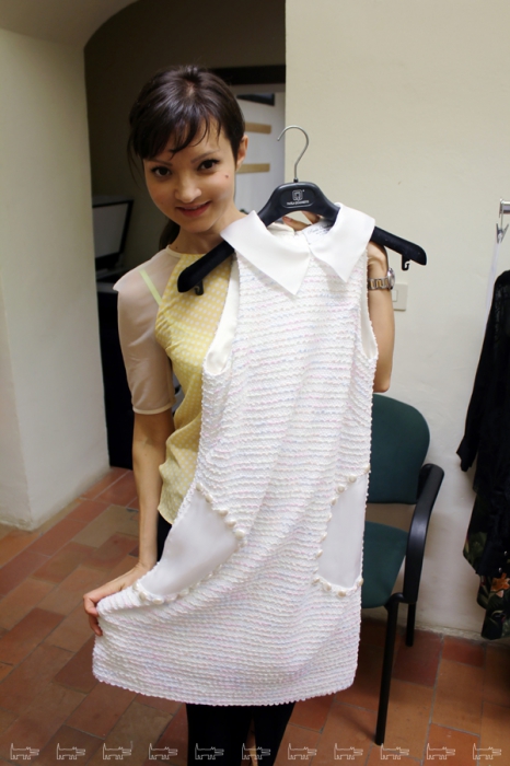 Альфия Зотова и образец коллекции весна/лето-2015.