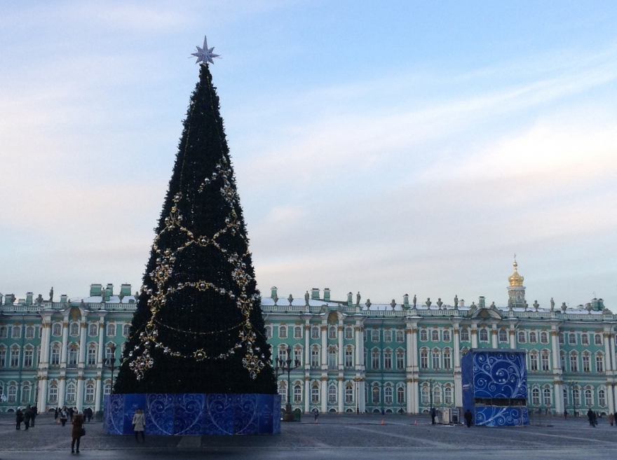 Питерские друзья тоже присоединились к нашей акции. Дворцовая площадь
