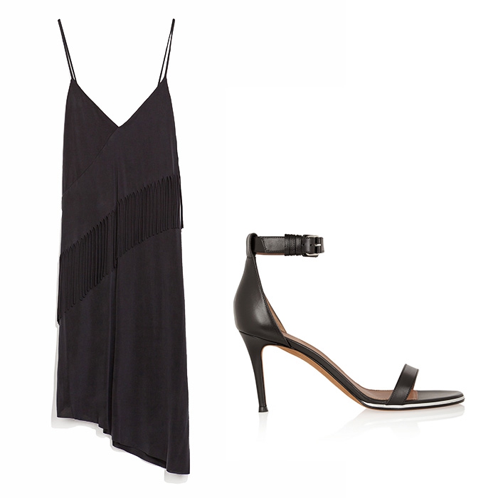 В официальной обстановке: платье Zara, босоножки Givenchy