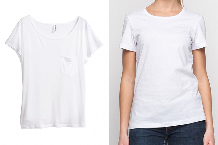Футболка H&M, 499 рублей VS набор из трех белых футболок Oh, my, 1 490 рублей Цены на коллекции H&M пока не индексировали, но если вдруг это случится