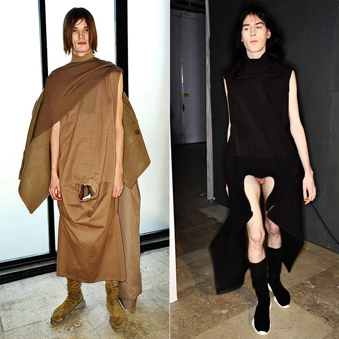 Rick Owens Последние два сезона дизайнер Рик Оуэнс уделяет шоу и декорациям больше внимания, чем самим коллекциям. Вместо обычных моделей в показах