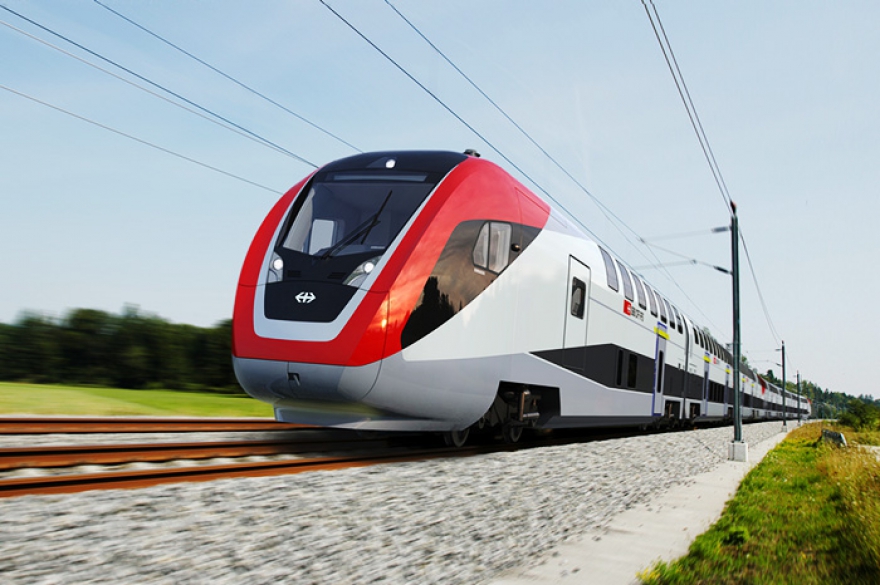 TWINDEXX Express, Швейцария. Самый длинный поезд в истории Швейцарии. В составе поезда - 16 вагонов вместимостью до 1400 человек. Максимальная