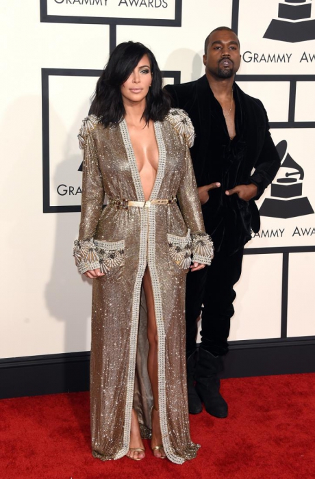 Ким Кардашьян в Jean Paul Gaultier Couture и Канье Уэст