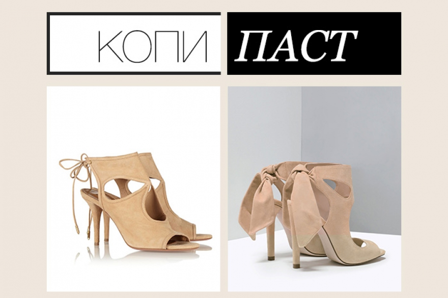 Aquazurra, 34 500 рублей; Zara, 5 999 рублей Выпускник Central Saint Martins три года назад запустил обувной бренд, который сместил в категории it