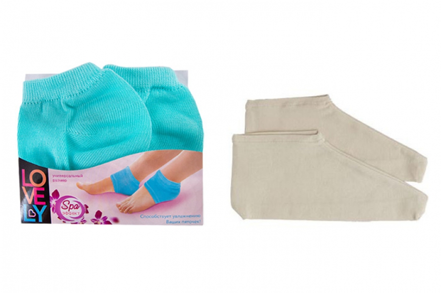 Носки для педикюра Fix Price (43 руб) и Bodyshop (499 руб)