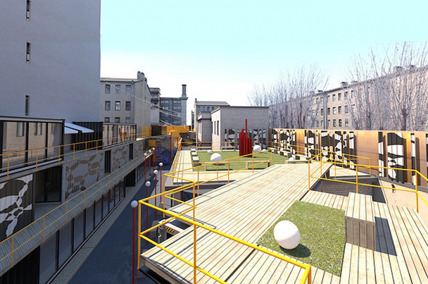 Проект "Контейнерной улицы" в лофт-проекте "Этажи"