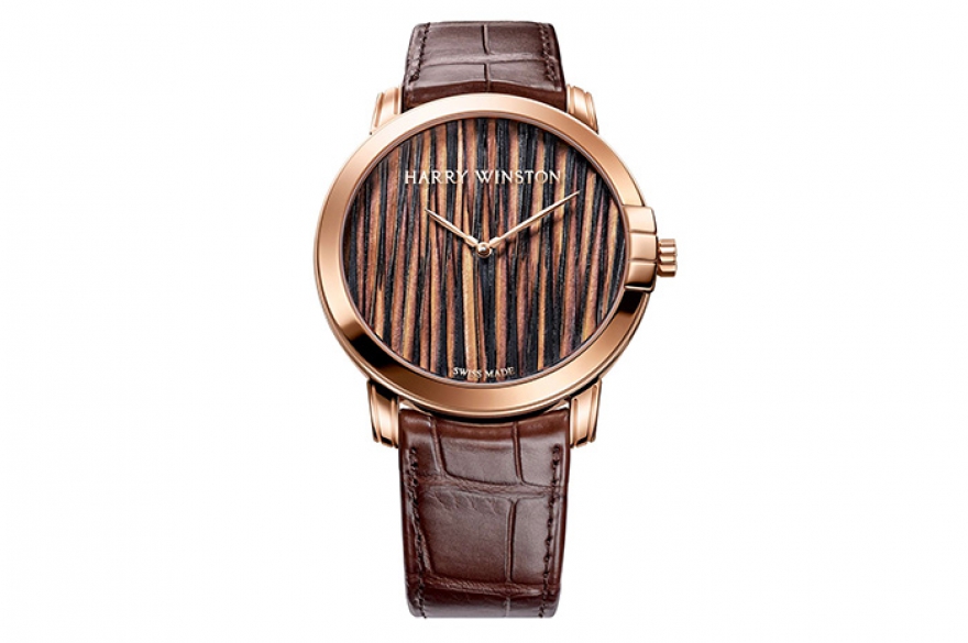 Midnight Feathers Automatic, Harry Winston Часы Midnight Feathers Automatic в 42-миллиметровом корпусе из полированного розового золота примирили