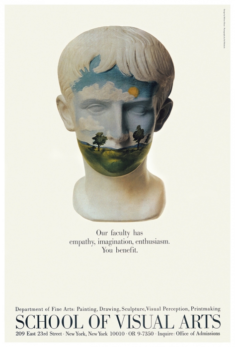 Milton Glaser, 1965"Our faculty has empathy, imagination, enthusiasm. You benefit."