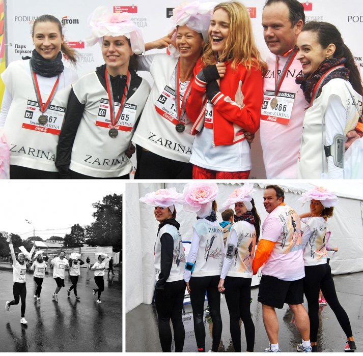 Благотворительный забег «Бежим со смыслом», организованный брендом Zarina и фондом Натальи Водяновой «Обнаженные сердца»
