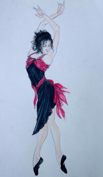 Иллюстрации Елисея Шепелёва, художника-постановщика балета Infinita Frida