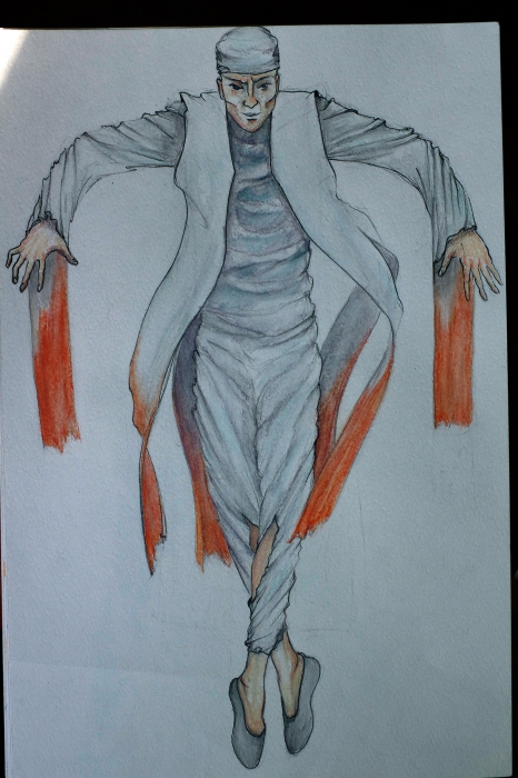 Иллюстрации Елисея Шепелёва, художника-постановщика балета Infinita Frida