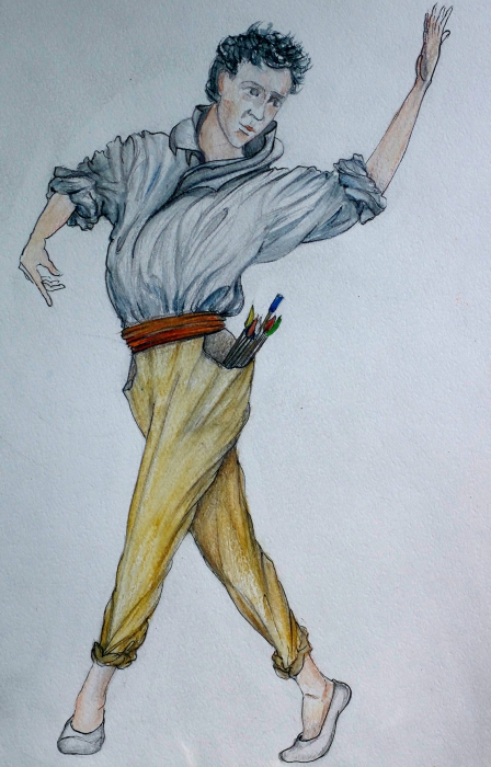 Иллюстрации Елисея Шепелёва, художника-постановщика балета Infinita Frida